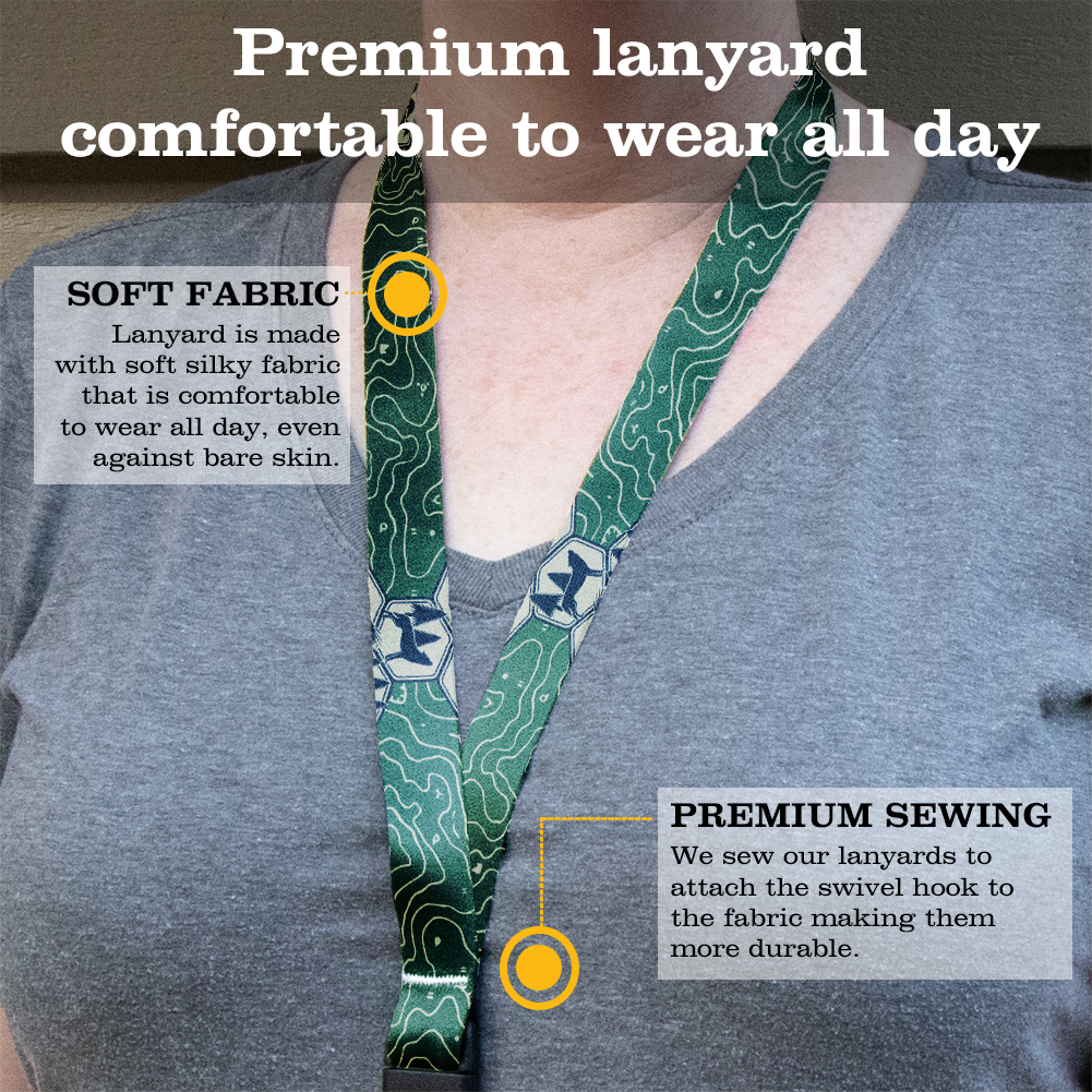 Back Country Breakaway Lanyard - with Buckle and Flat Ring - Made in the USA