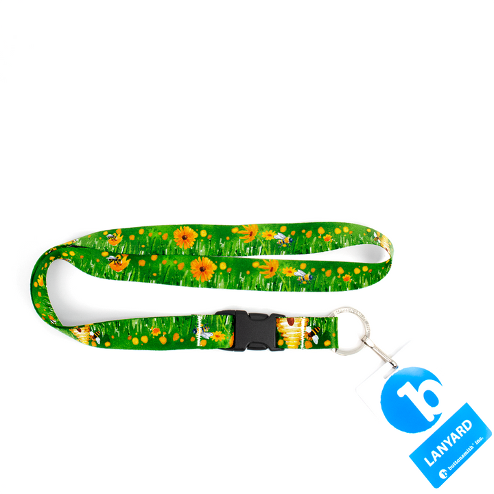 Let It Bee Premium Lanyard - with Buckle and Flat Ring - Made in the USA