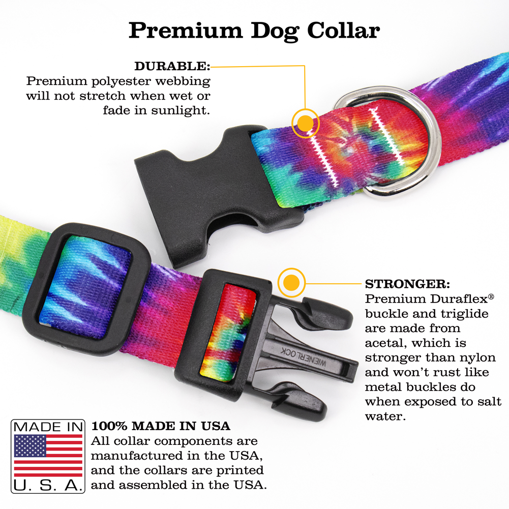 Tie Dye Dog Collar - Made in USA