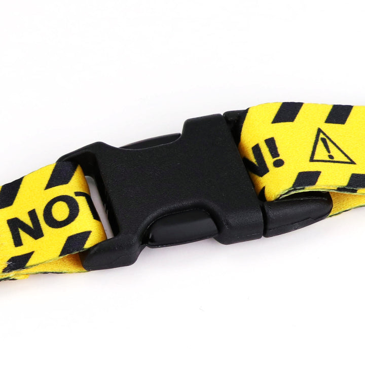 Buttonsmith Caution Custom Lanyard - Made in USA - Buttonsmith Inc.