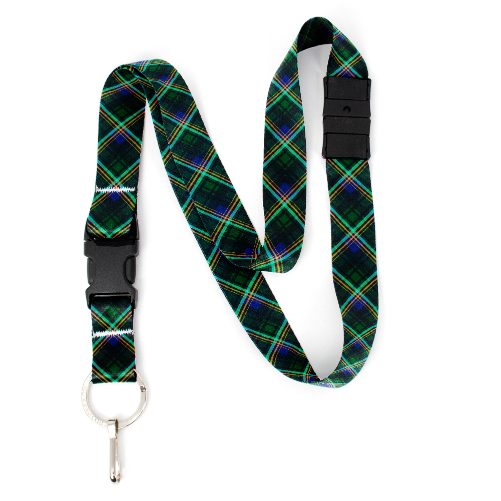 Clark of Ulva Plaid Breakaway Lanyard - with Buckle and Flat Ring - Made in the USA