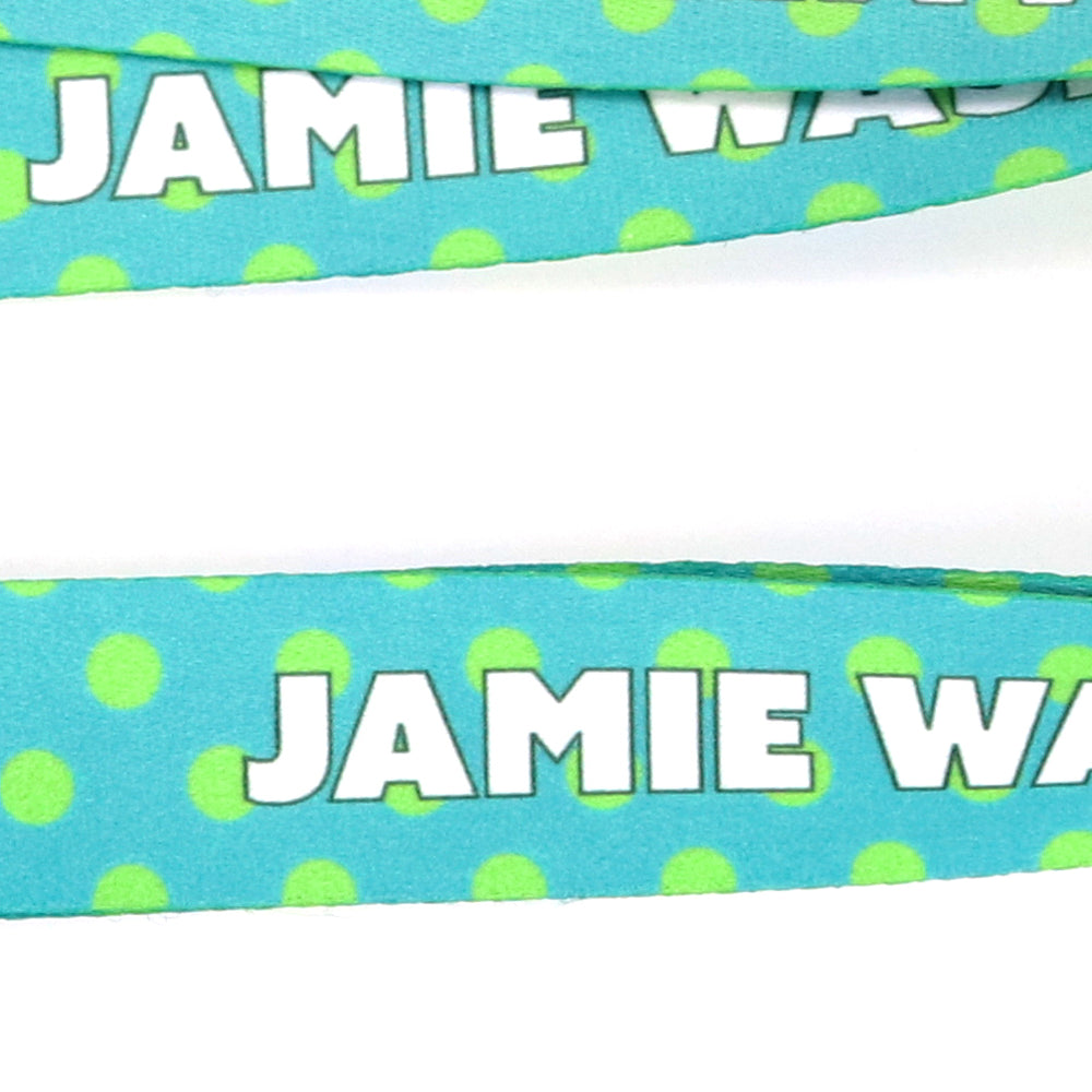 Buttonsmith Aqua Dots Custom Lanyard - Made in USA - Buttonsmith Inc.