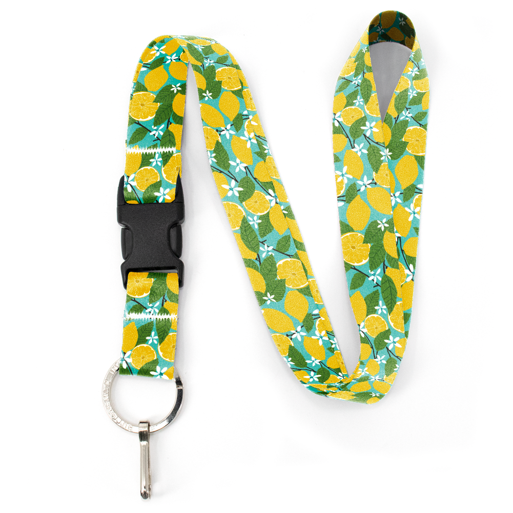 Lemon Grove Premium Lanyard - with Buckle and Flat Ring - Made in the USA