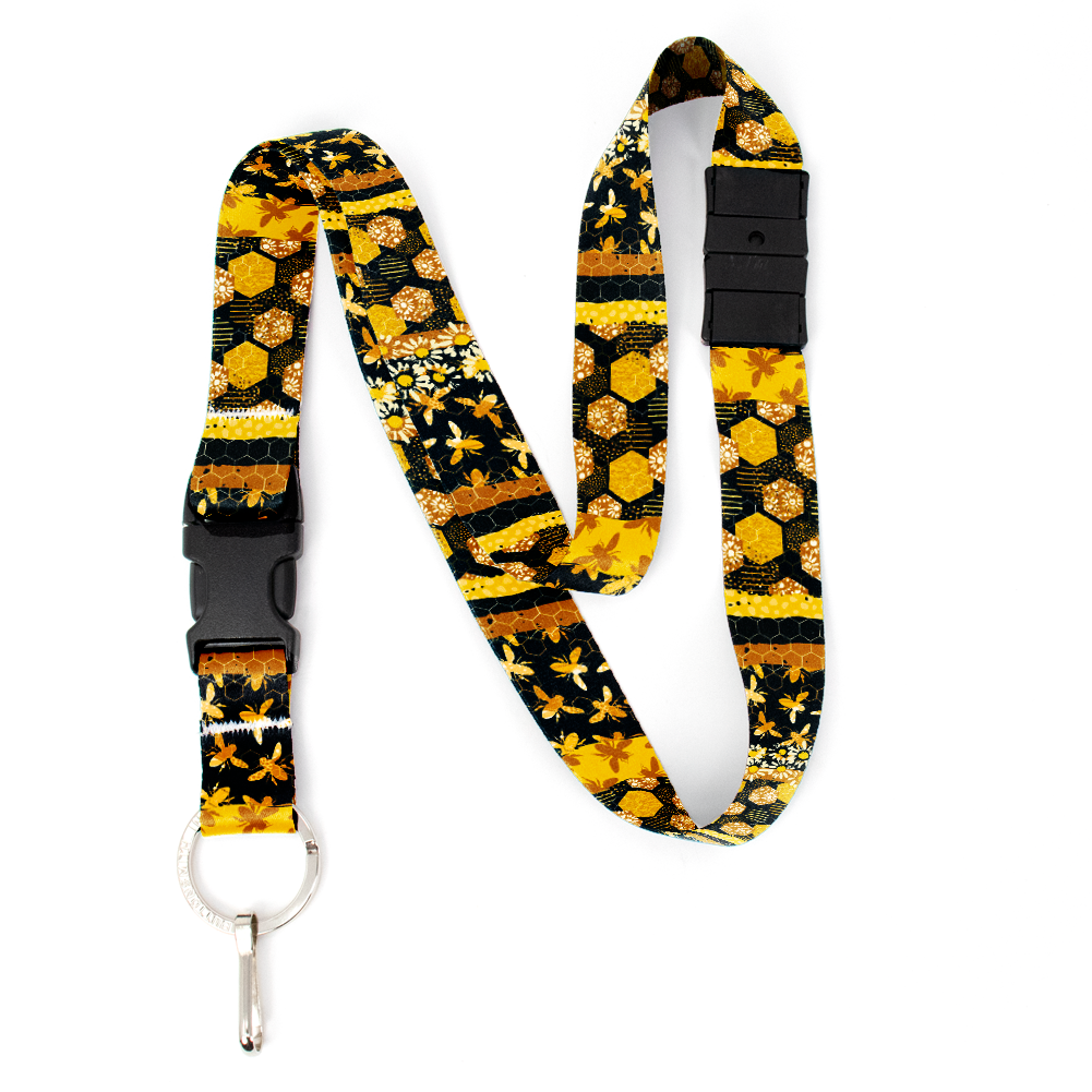 Hive Heaven Breakaway Lanyard - with Buckle and Flat Ring - Made in the USA