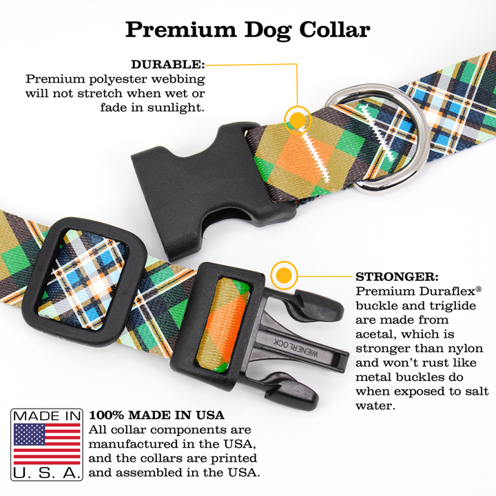 MacGill of Jura Plaid Dog Collar - Made in USA