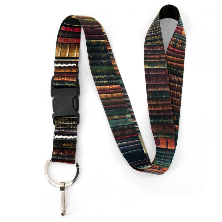 Bibliophile Premium Lanyard - with Buckle and Flat Ring - Made in the USA