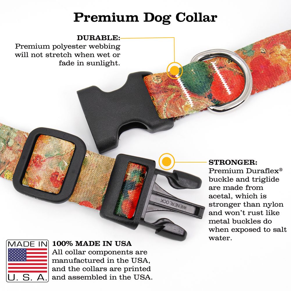 Odilon Nasturtiums Dog Collar - Made in USA