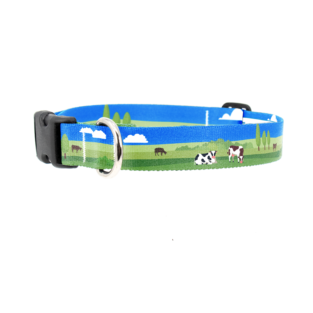 Contented Cows Dog Collar - Made in USA