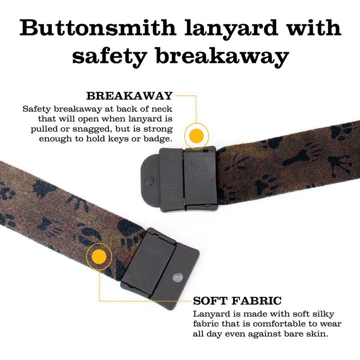 Wild Tracks Breakaway Lanyard - with Buckle and Flat Ring - Made in the USA