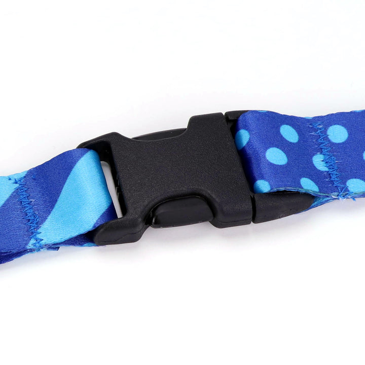 Buttonsmith Blue Dots Lanyard - Made in USA - Buttonsmith Inc.