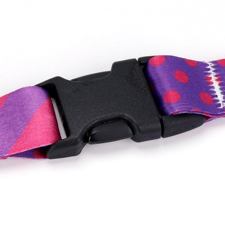 Buttonsmith Magenta Dots Lanyard - Made in USA - Buttonsmith Inc.