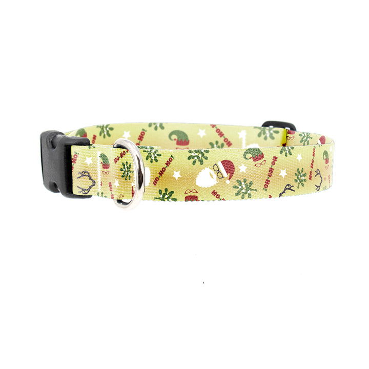 Buttonsmith Golden Santa Dog Collar - Made in the USA - Buttonsmith Inc.