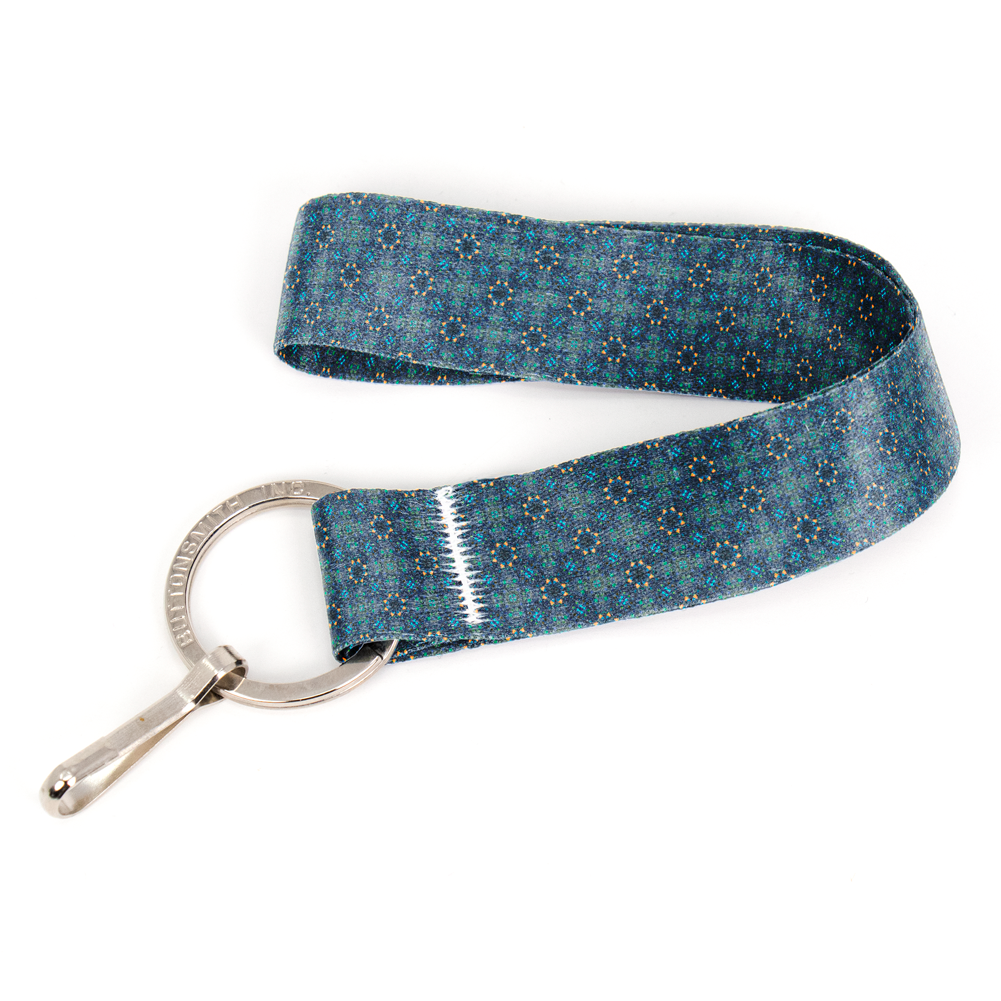 Grandpa's Tie Wristlet Lanyard - Short Length with Flat Key Ring and Clip - Made in the USA