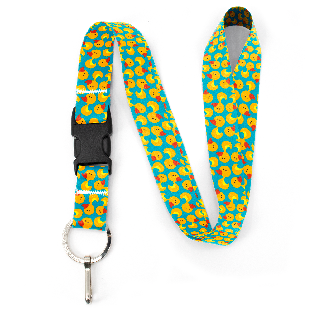 Just Ducky Premium Lanyard - with Buckle and Flat Ring - Made in the USA