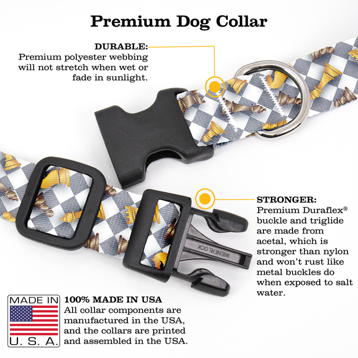 Checkmate Dog Collar - Made in USA