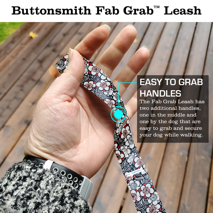 Bijutsu Sekai Floral Fab Grab Leash - Made in USA