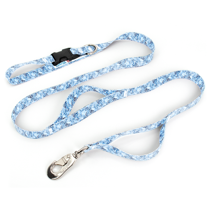 Blue Scallops Fab Grab Leash - Made in USA