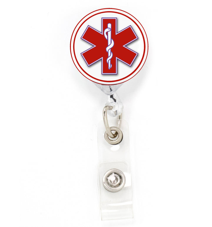 Buttonsmith Medical Symbol Tinker Reel Retractable Badge Reel - Made in the USA - Buttonsmith Inc.