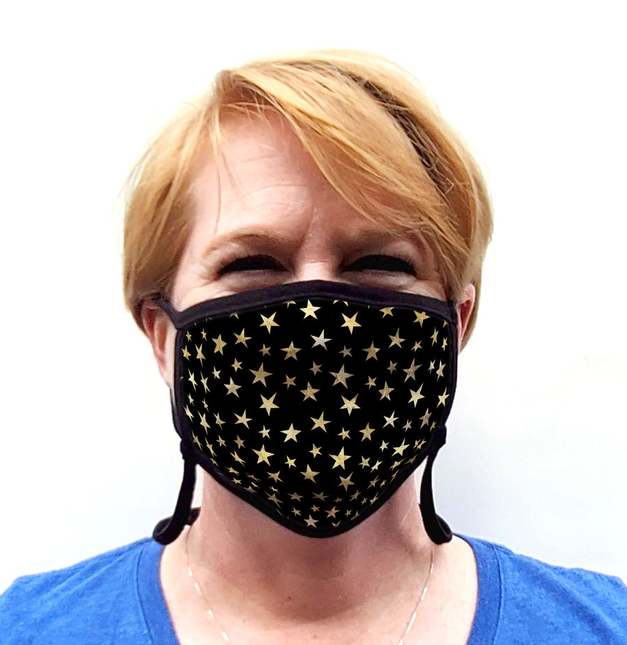 Buttonsmith Stars Youth Adjustable Face Mask with Filter Pocket - Made in the USA - Buttonsmith Inc.