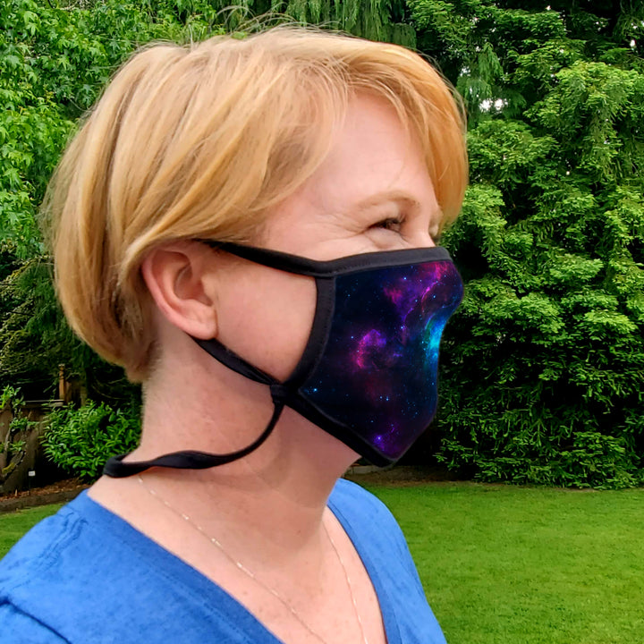 Buttonsmith Nebula Adult Adjustable Face Mask with Filter Pocket - Made in the USA - Buttonsmith Inc.