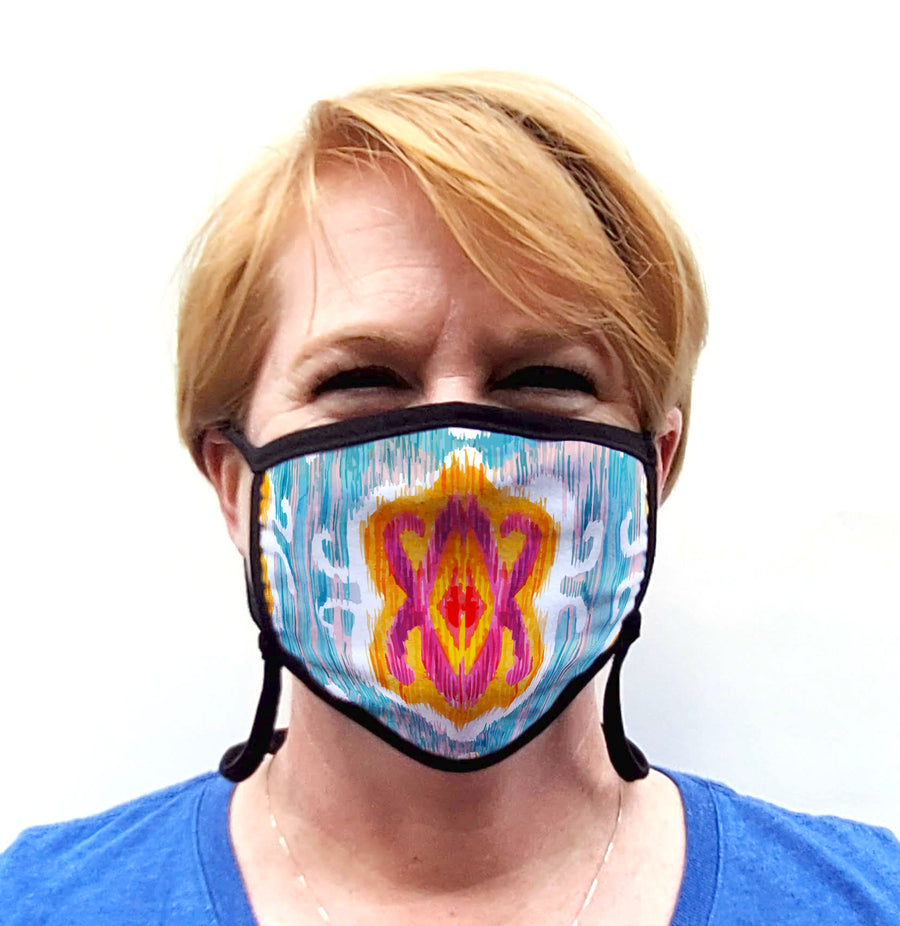 Buttonsmith Blossom Youth Adjustable Face Mask with Filter Pocket - Made in the USA - Buttonsmith Inc.