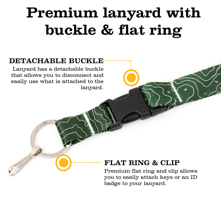 Back Country Breakaway Lanyard - with Buckle and Flat Ring - Made in the USA