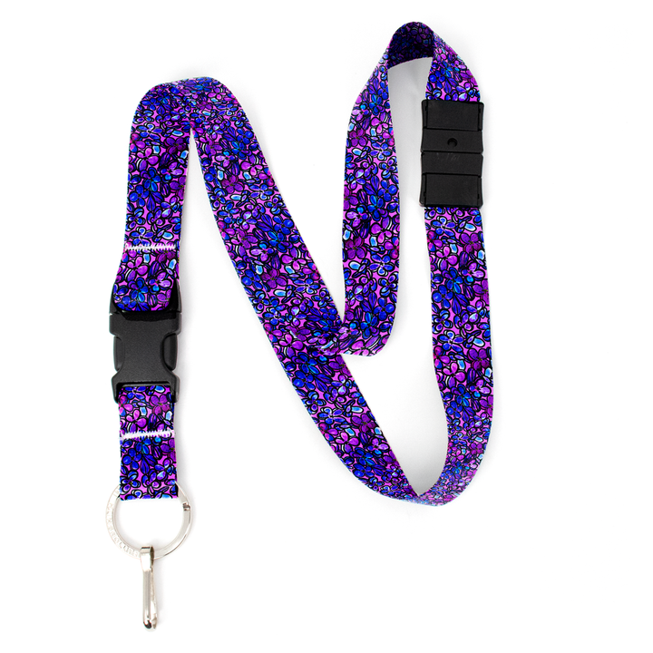 Lilacs Breakaway Lanyard - with Buckle and Flat Ring - Made in the USA