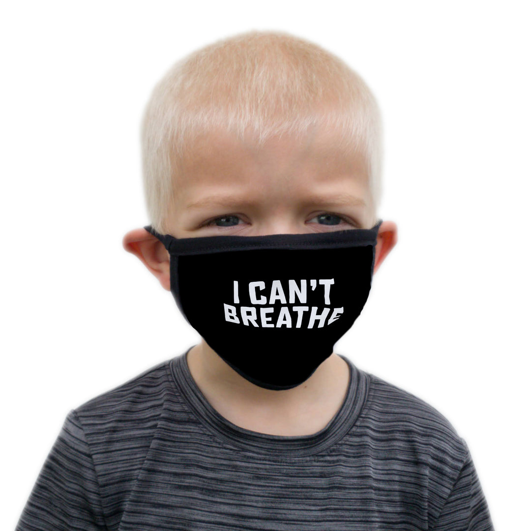 Buttonsmith Can't Breathe Child Face Mask with Filter Pocket - Made in the USA - Buttonsmith Inc.