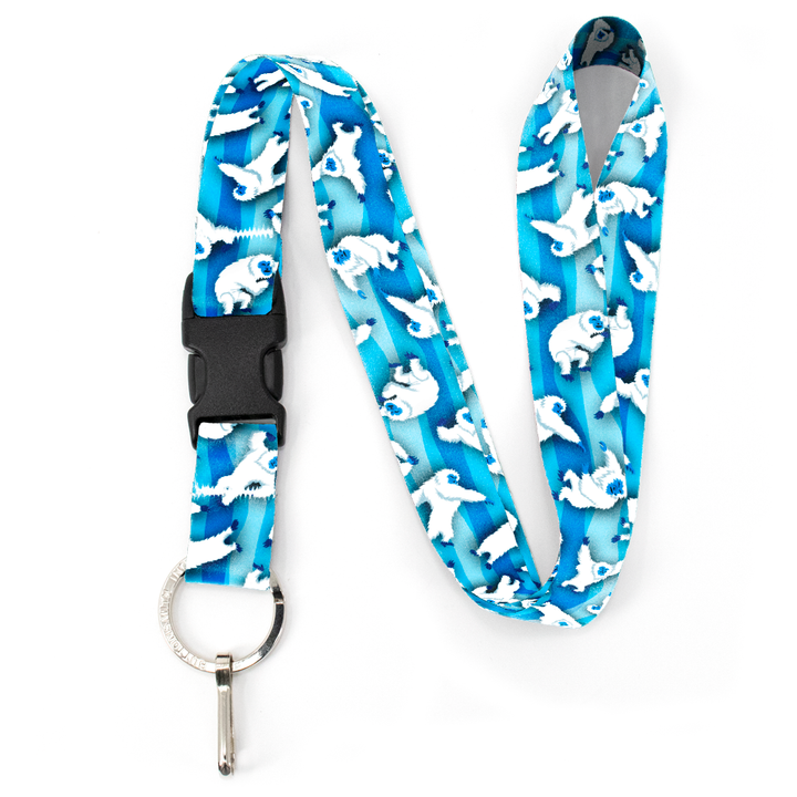 Dancing Yeti Premium Lanyard - with Buckle and Flat Ring - Made in the USA