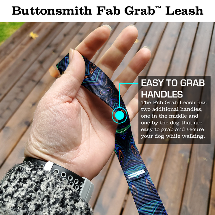 Infinity Blue Fab Grab Leash - Made in USA