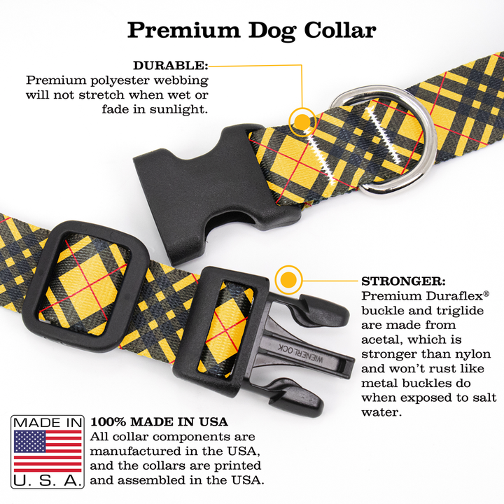 MacLeod of Lewis Plaid Dog Collar - Made in USA