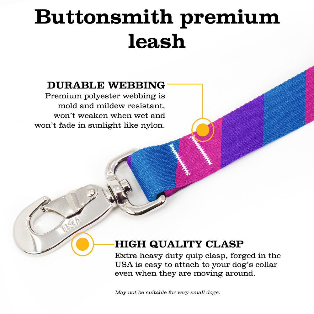 Pride Bisexual Fab Grab Leash - Made in USA