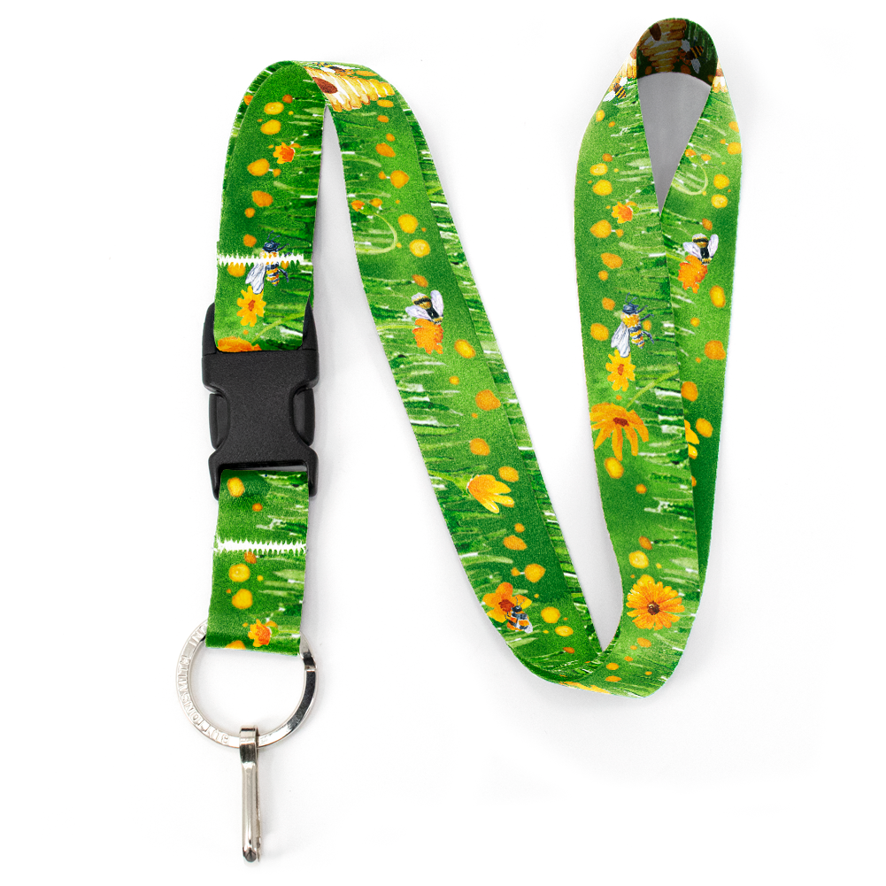 Let It Bee Premium Lanyard - with Buckle and Flat Ring - Made in the USA