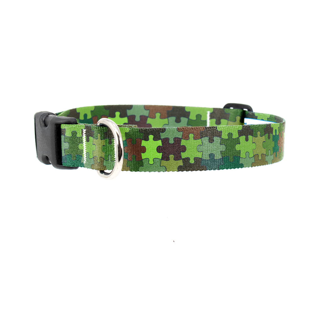 Forest Puzzle Dog Collar - Made in USA