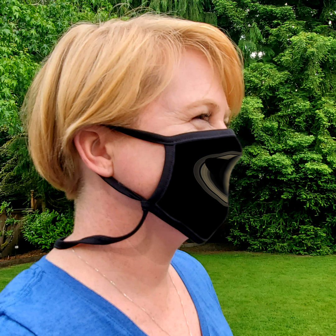 Buttonsmith Saturn Adult XL Adjustable Face Mask with Filter Pocket - Made in the USA - Buttonsmith Inc.