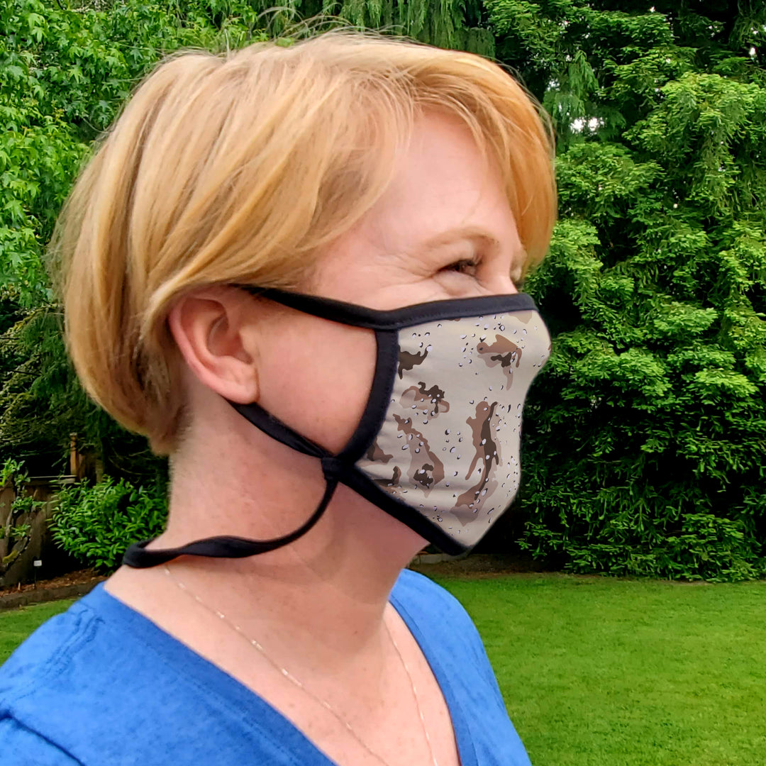 Buttonsmith Desert Camo Child Face Mask with Filter Pocket - Made in the USA - Buttonsmith Inc.