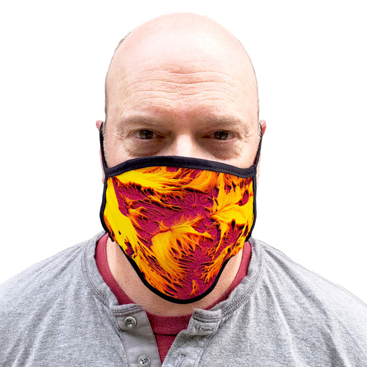 Buttonsmith Surreal Adult XL Adjustable Face Mask with Filter Pocket - Made in the USA - Buttonsmith Inc.