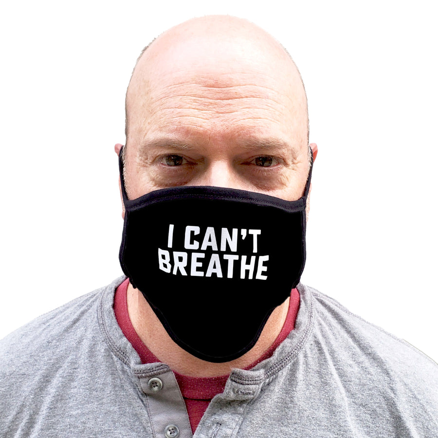 Buttonsmith Can't Breathe Adult XL Adjustable Face Mask with Filter Pocket - Made in the USA - Buttonsmith Inc.