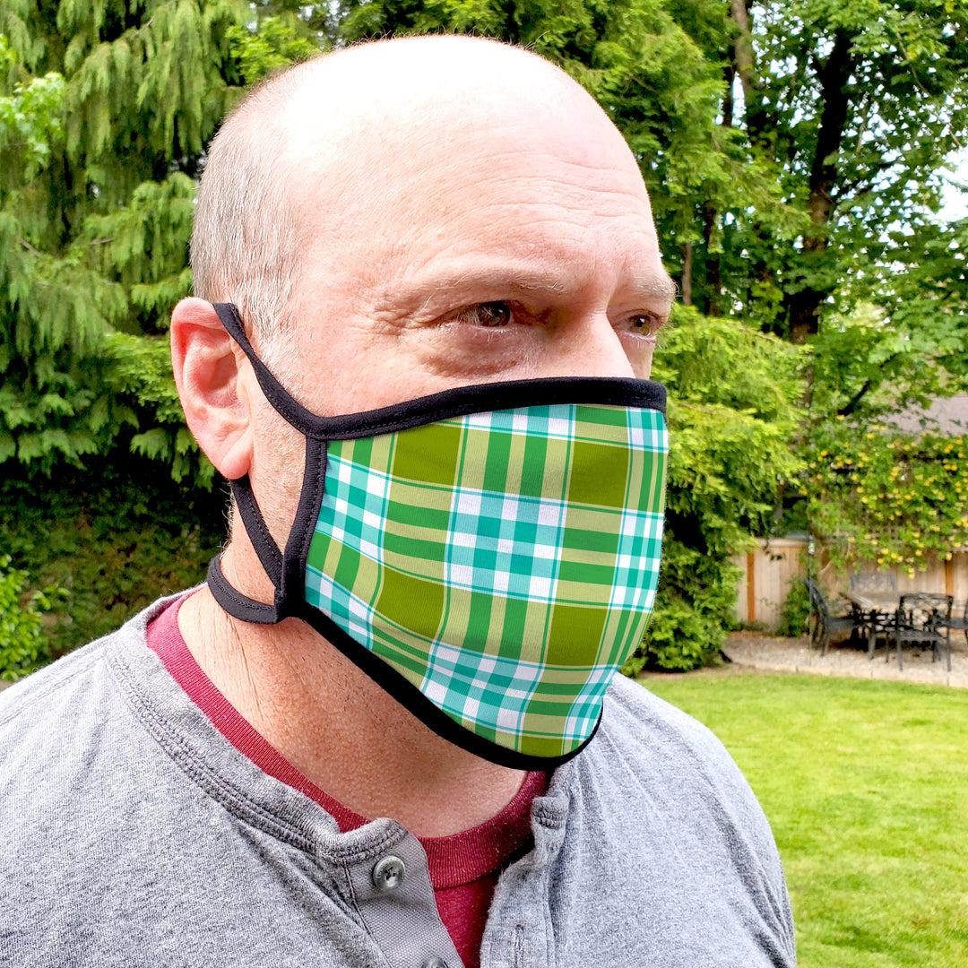 Buttonsmith Madras Adult Adjustable Face Mask with Filter Pocket - Made in the USA - Buttonsmith Inc.