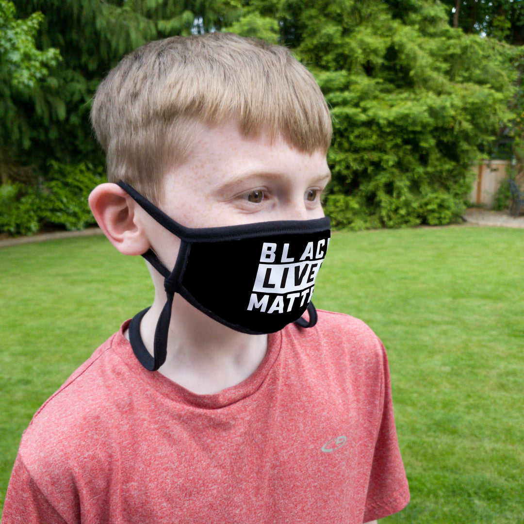 Buttonsmith Black Lives Matter Adult Adjustable Face Mask with Filter Pocket - Made in the USA - Buttonsmith Inc.