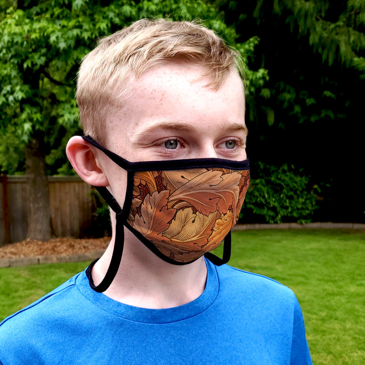 Buttonsmith William Morris Acanthus Child Face Mask with Filter Pocket - Made in the USA - Buttonsmith Inc.