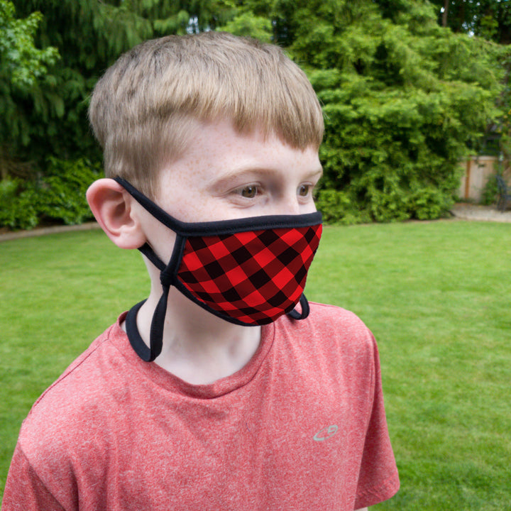 Buttonsmith Buffalo Youth Adjustable Face Mask with Filter Pocket - Made in the USA - Buttonsmith Inc.