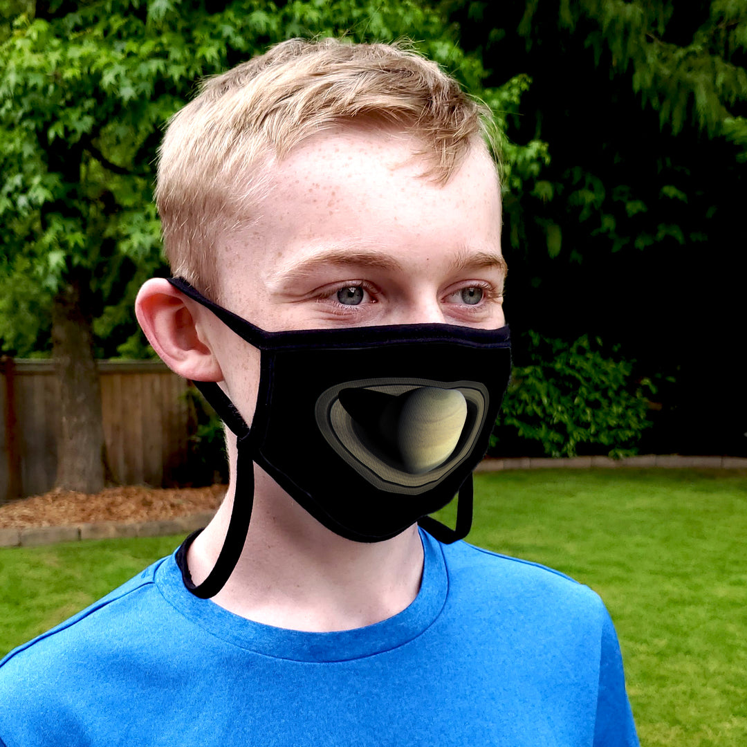 Buttonsmith Saturn Adult Adjustable Face Mask with Filter Pocket - Made in the USA - Buttonsmith Inc.