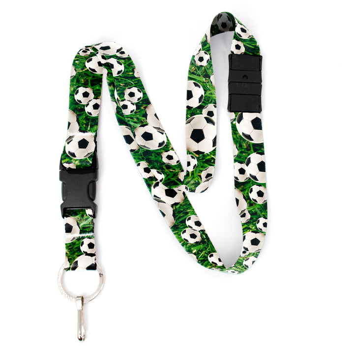 Buttonsmith Soccer Breakaway Lanyard - with Buckle and Flat Ring - Made in the USA - Buttonsmith Inc.