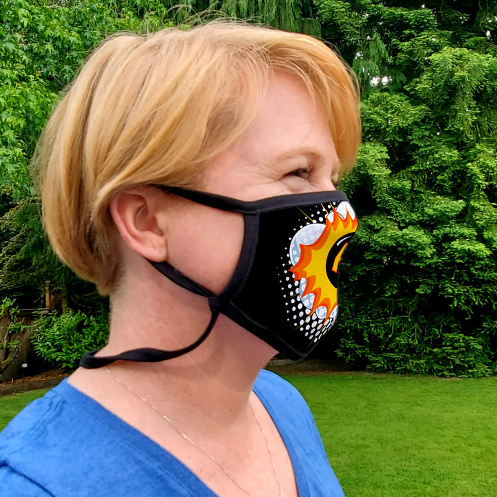 Buttonsmith F-Bomb Adult XL Adjustable Face Mask with Filter Pocket - Made in the USA - Buttonsmith Inc.