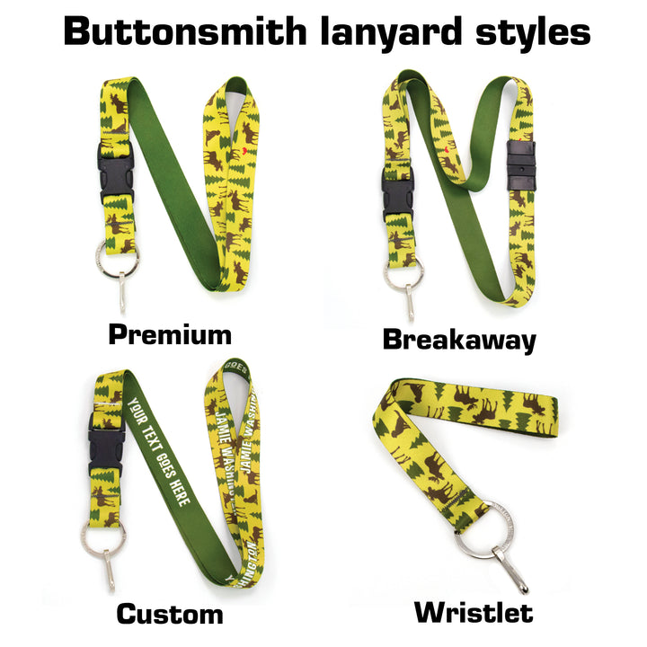 Buttonsmith Moose Woods Wristlet Lanyard Made in USA - Buttonsmith Inc.