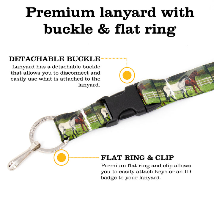 Buttonsmith Grace and Dice Breakaway Lanyard - with Buckle and Flat Ring - Based on Rebecca McGovern Art - Officially Licensed - Made in the USA - Buttonsmith Inc.