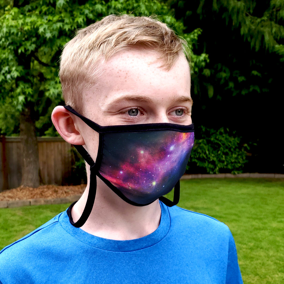 Buttonsmith Milky Way Child Face Mask with Filter Pocket - Made in the USA - Buttonsmith Inc.