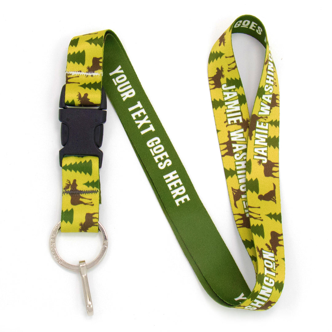 Buttonsmith Moose Woods Custom Lanyard - Made in USA - Buttonsmith Inc.