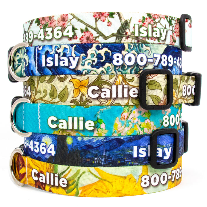 Custom Personalized Dog Collars - Art Designs - Made in USA